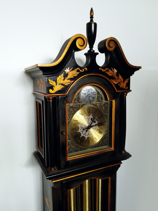 reloj carillon pie pendulo tempus fugit madera metal 195x45x24 (125eu) 1u